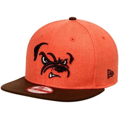 Men's Cleveland Browns New Era Orange Heathered Logo Grand 9FIFTY Adjustable Hat 2133930
